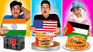 تحدي الاكل من كل بلدان العالم 🌍🍔 | مع زينب إبراهيم ! 😂