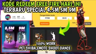 KODE REDEEM FREE FIRE HARI INI! PEMBUKTIAN KODE REDEEM FF SPECIAL 4.5M 5M 9M WORK BERHASIL