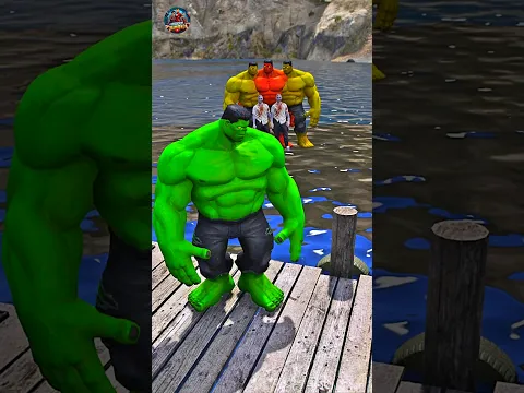 HULK KA BHAI GIR GYA PAANI ME #gta #littlesingham #anime #spiderman #gtav
