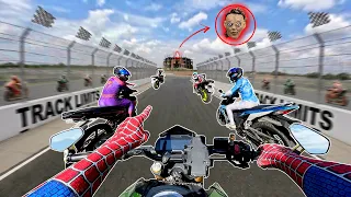Team Spider-Man Meets Serbian Dancing Princess at Abandoned Race Track ( Horror POV)