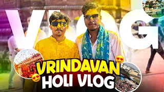 Vrindavan Ki Holi 2025 | Phoolon Wali Holi ❤️ | Radhe Radhe 🚩| Adda Vlogger