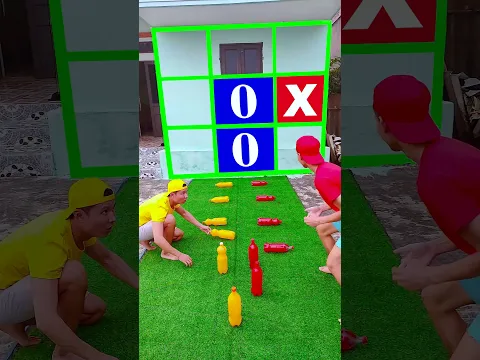 The TIC TAC TOE Bottle Flip🎯 VS @Mrblack