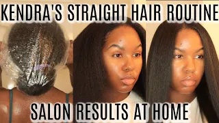 Kendra's Straight Hair Routine | Salon Results At Home