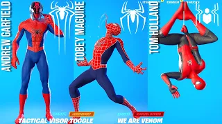 TOM HOLLAND vs TOBEY MAGUIRE vs ANDREW GARFIELD Fortnite