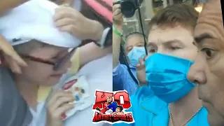 CANELO saves kid from getting smashed! Had his security pull him out!