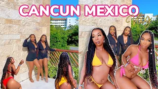 CANCUN MEXICO VLOG☀️🇲🇽 | TRS Coral Resort ✈️ | Vacation With Bestie 🌴| Fashion Nova Fits ❤️💛