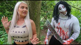 JEFF THE KILLER IN OUR WOODS!