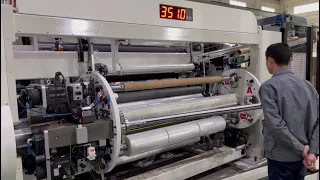 2025 new 4 screw 4 shaft center wnding machine cast stretch film making machine