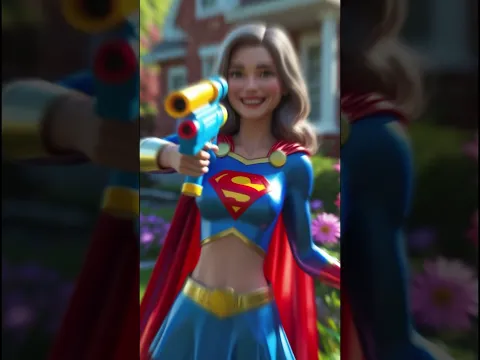 Supergirl ne di super powers!#shorts #spiderman#trending #popularshorts #viralvideo #ai #story #kids
