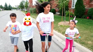 Heidi and Zidane Funny Stories with a chicken
