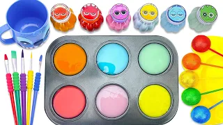 Satisfying Video DIY How To Make Rainbow Balloon Color FORM Glitter Sprunki Slime Cutting Candy ASMR