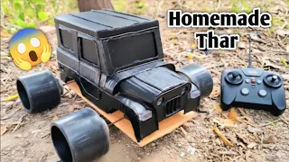 Homemade cardboard Thar testing || remote control Thar kaise banaen #thar #car #motor #viralvideo 