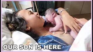 LABOR AND BIRTH VLOG! MEET OUR SON! 👶🏻❤️ | rhazevlogs