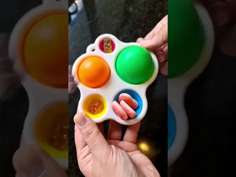 Satisfying Watermelon Sugar Gummy Bears Sour Patche 🐻❤️ #popit #sensory #fidget #shorts