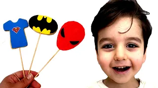 Learn colors with Superhero cookies Finger Family Song and Nursery Rhymes