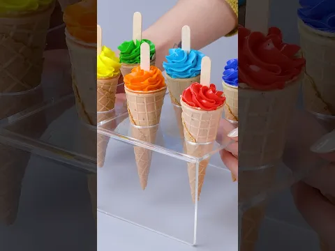 Perfect Rainbow Ice Cream Cone For You #Shorts
