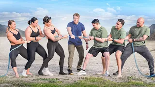 Jacked Chicks vs Average Joes | WHO'S STRONGER?