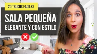 ✅ Mejores trucos para SALAS PEQUEÑAS 🔥 20 Tips para decorar una SALA pequeña.