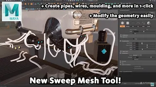 Maya 2022 - New Sweep Mesh from Curve Tool