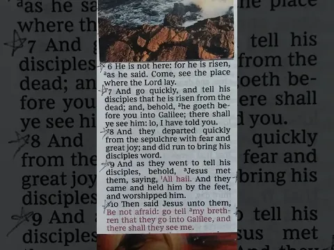 Mathew 28:6-10 He Is Not Here: For He Is Risen. Be Not Afraid Go Tell My Brethern #kjv #bible #faith