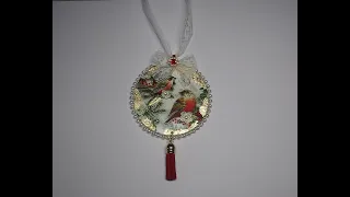 DIY~ Make Beautiful Ornaments W/ Christmas Cards! Easily Add Gold Foil!