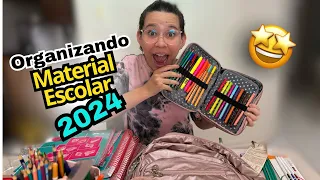 ARRUMANDO MEU MATERIAL ESCOLAR 2024 | @aninhasantosoficial_ #voltasasaulas