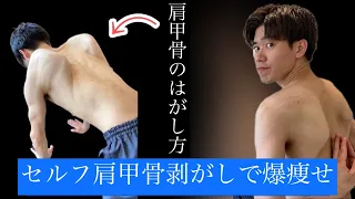 【肩甲骨はがし】ガチガチの肩甲骨をふにゃふにゃにして爆痩せするエクササイズ！