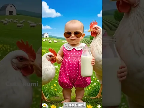 Chicken Baby Dance 🐔| #babydance #cutebaby #funnyanimals #chicken #funnyvideo #viraldance