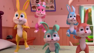 Five Little Rabbits Jumping on the Bed | Animals | Rhymes And Song For Baby  | @BBTVKIDS
