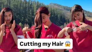 Cutting my hair at home 😭 “galti ho gayi” 😡💔 #video #vlog #trending #haircut #viral