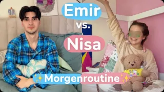 BRUDER VS. SCHWESTER MORGENROUTINE✨😂