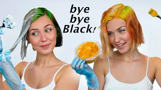 Bleaching my Black Hair and Dyeing it COPPER